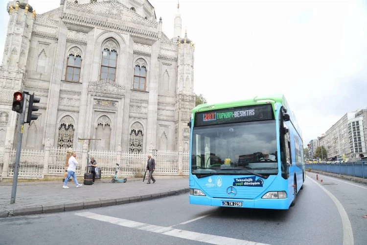 Elektrikli otobüs İstanbul sokaklarında