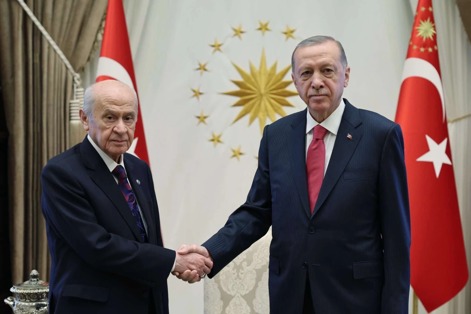 Erdoğan ile Bahçeli Beştepe