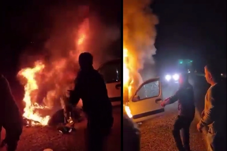 Bakandan Yanan araçtan aileyi kurtaran cezaevi personeline tebrik