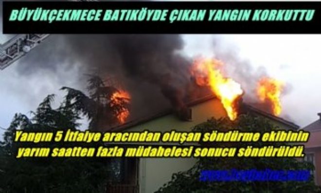 Büyükçekmece`de Çıkan Yangın Güçlükle Söndürüldü