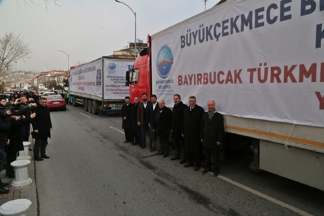 Büyükçekmece`den Bayırbucak Türkmenleri`ne yardımeli